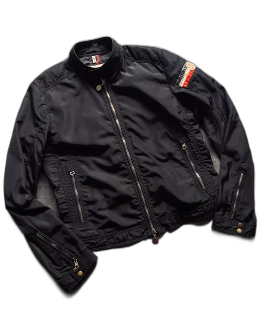 Short Nylon Jacket in Navy Blue