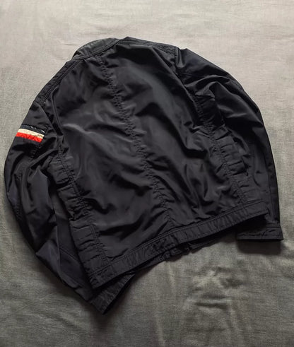 Short Nylon Jacket in Navy Blue