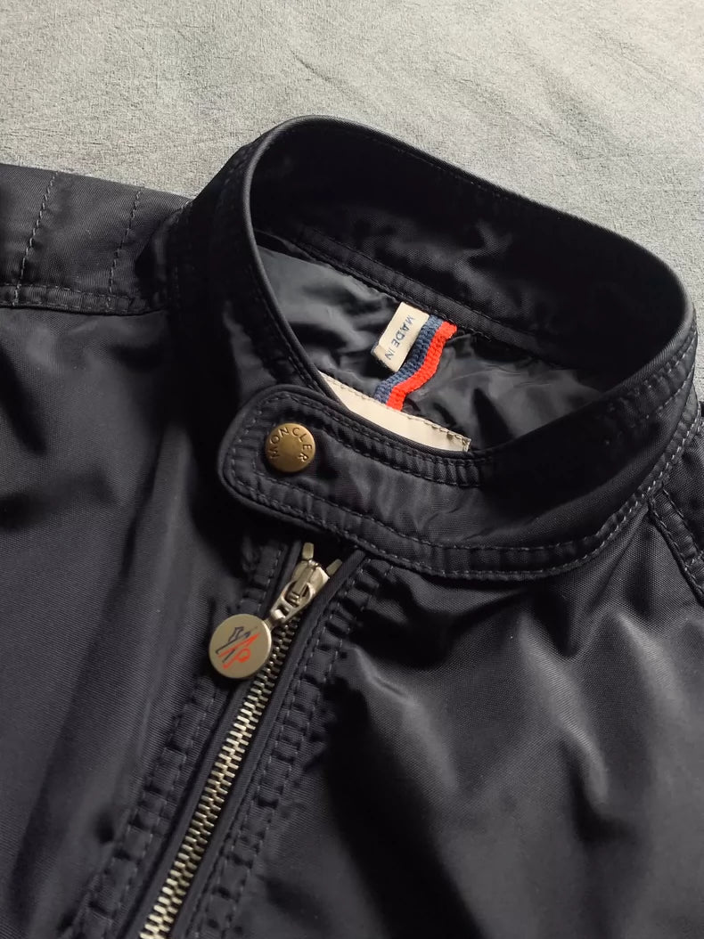 Short Nylon Jacket in Navy Blue