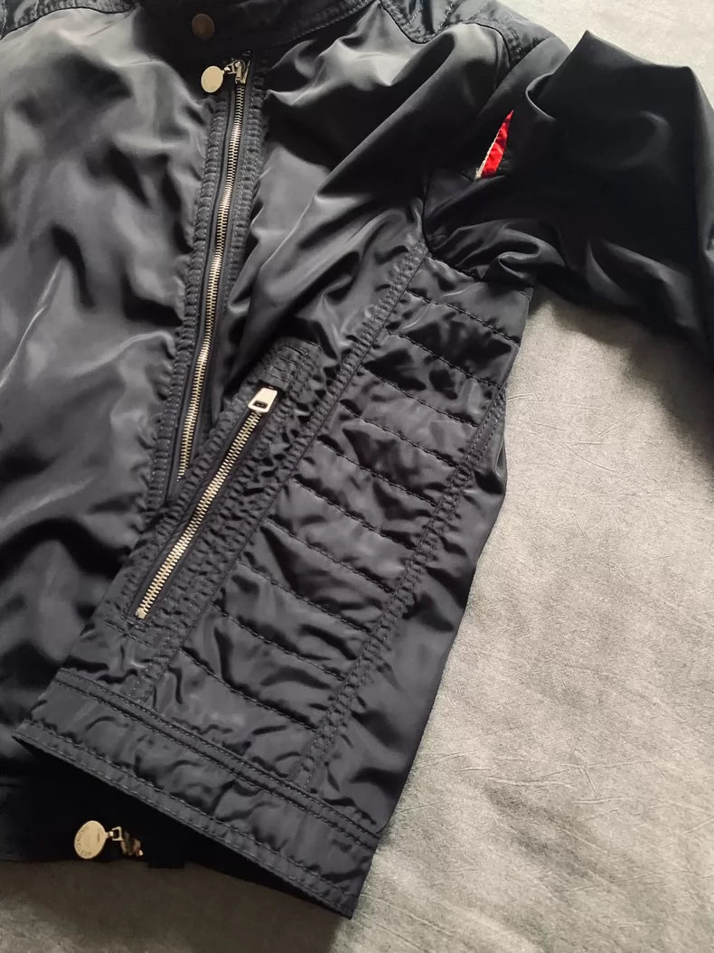 Short Nylon Jacket in Navy Blue