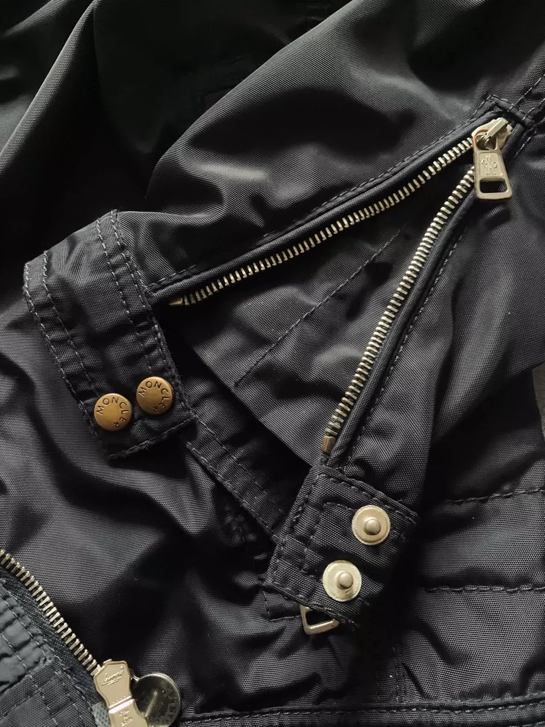 Short Nylon Jacket in Navy Blue