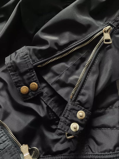 Short Nylon Jacket in Navy Blue