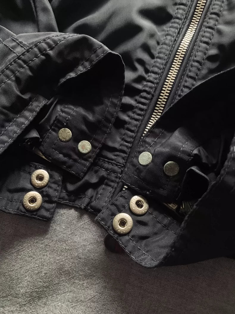 Short Nylon Jacket in Navy Blue