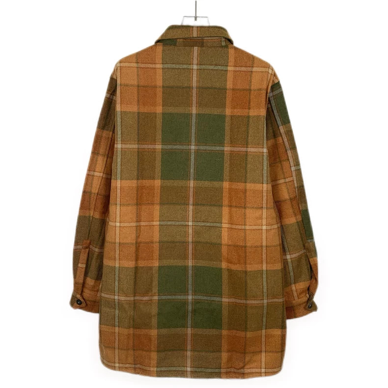 Loewe Brown Plaid Wool Long Sleeve Shirt