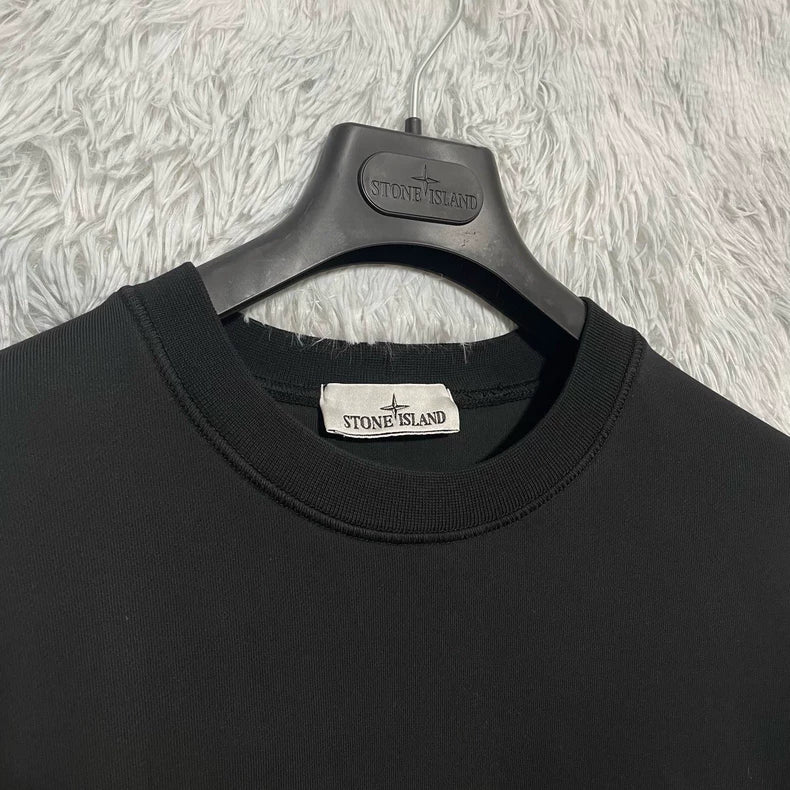 Stone Island Black Crewneck Sweatshirt-yf