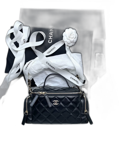 Chanel 24K Quilted Handle Camera Bag