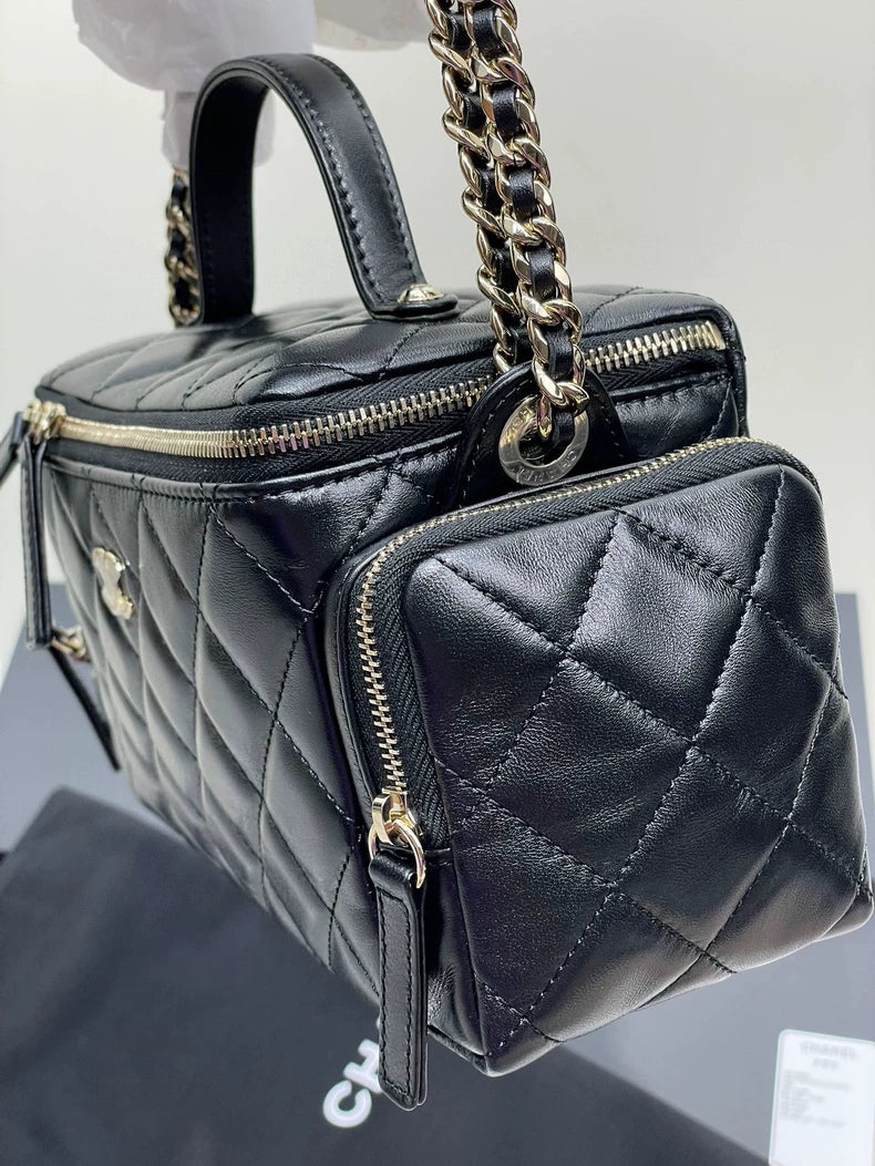 Chanel 24K Quilted Handle Camera Bag