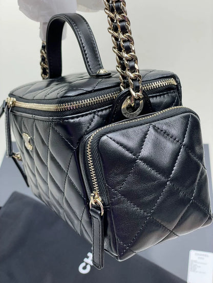 Chanel 24K Quilted Handle Camera Bag