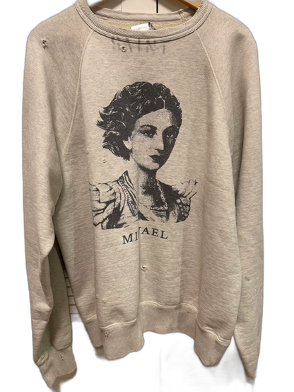 Saint Michael Graphic Sweatshirt in Grey