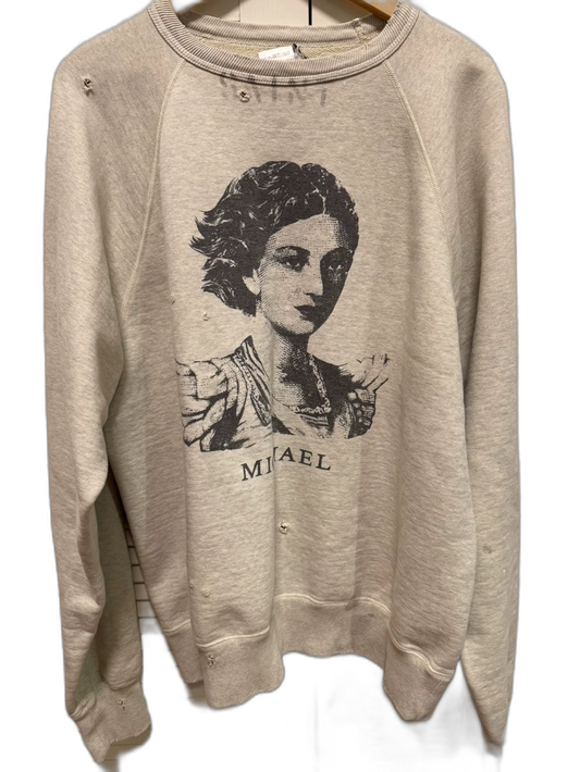 Saint Michael Graphic Sweatshirt in Grey