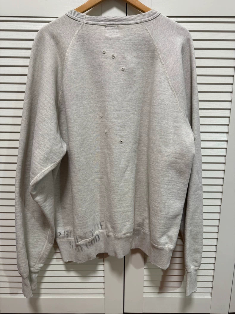 Saint Michael Graphic Sweatshirt in Grey