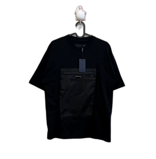 Prada Black Triangular Pocket Short Sleeve Shirt