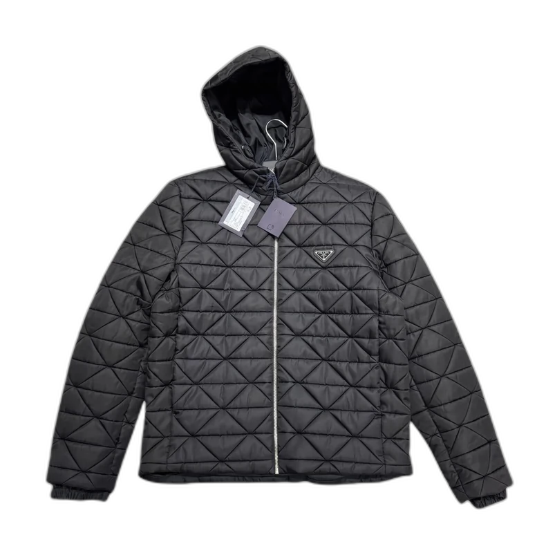 Prada Quilted Hooded Jacket-zp