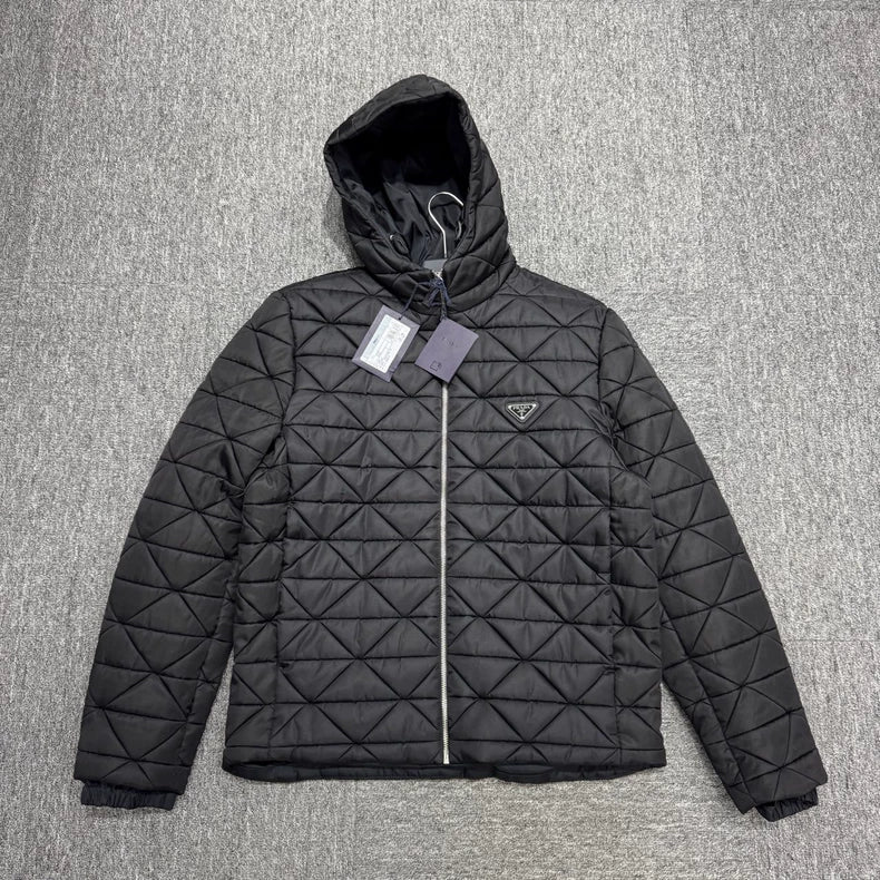 Prada Quilted Hooded Jacket-zp