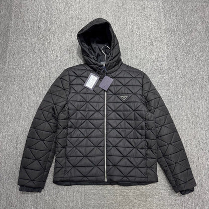 Prada Quilted Hooded Jacket-zp
