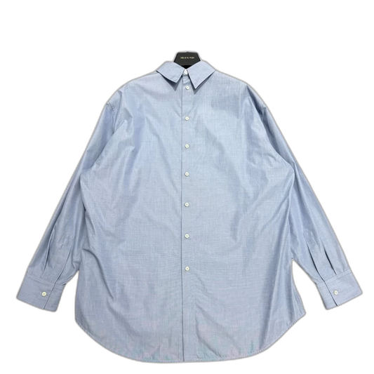 Loose Fit Cotton Button-Up Shirt-zp