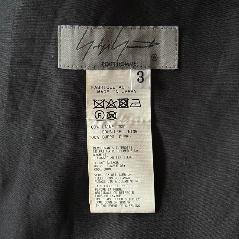 Yohji Yamamoto Black Napoleon Pants