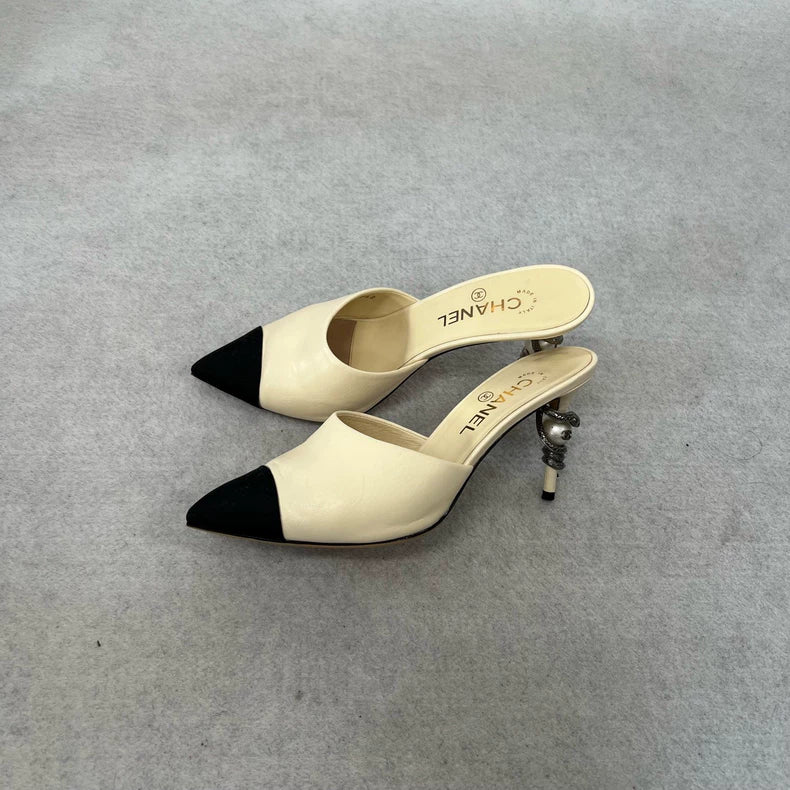 Chanel Pearl Snake High Heels