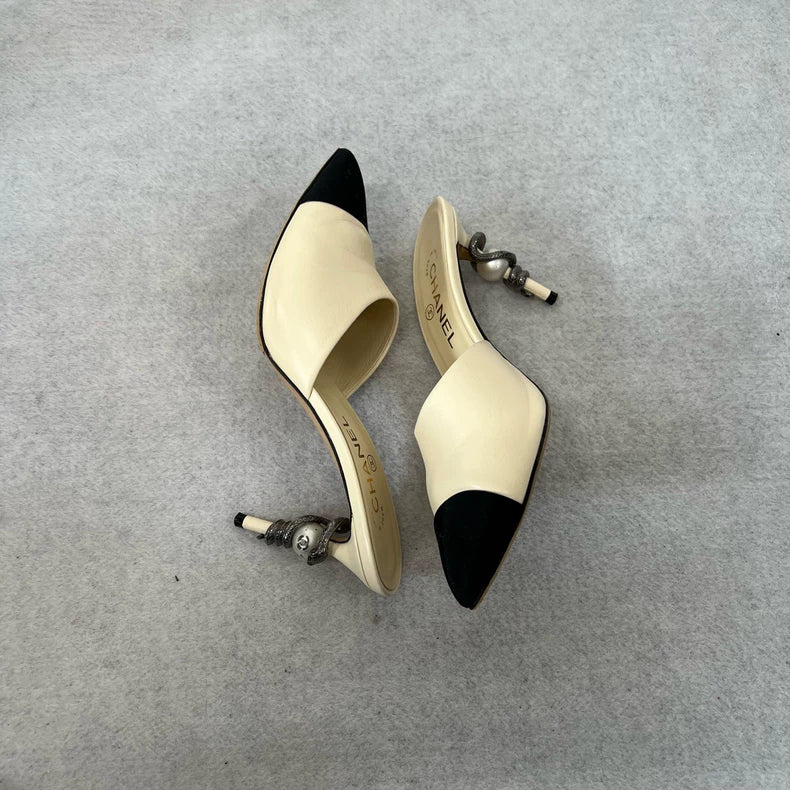 Chanel Pearl Snake High Heels