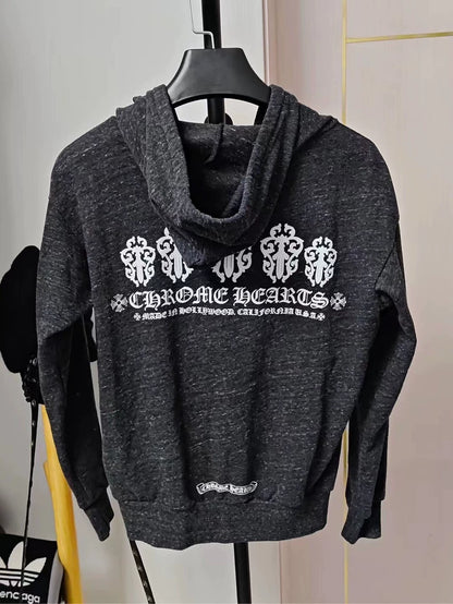 Chrome Hearts Snowflake Pattern Zip-Up Hoodie