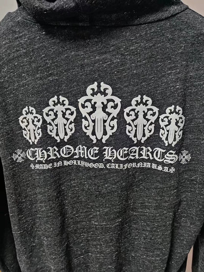 Chrome Hearts Snowflake Pattern Zip-Up Hoodie