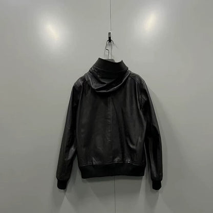 Givenchy Destructive Hooded Leather Jacket