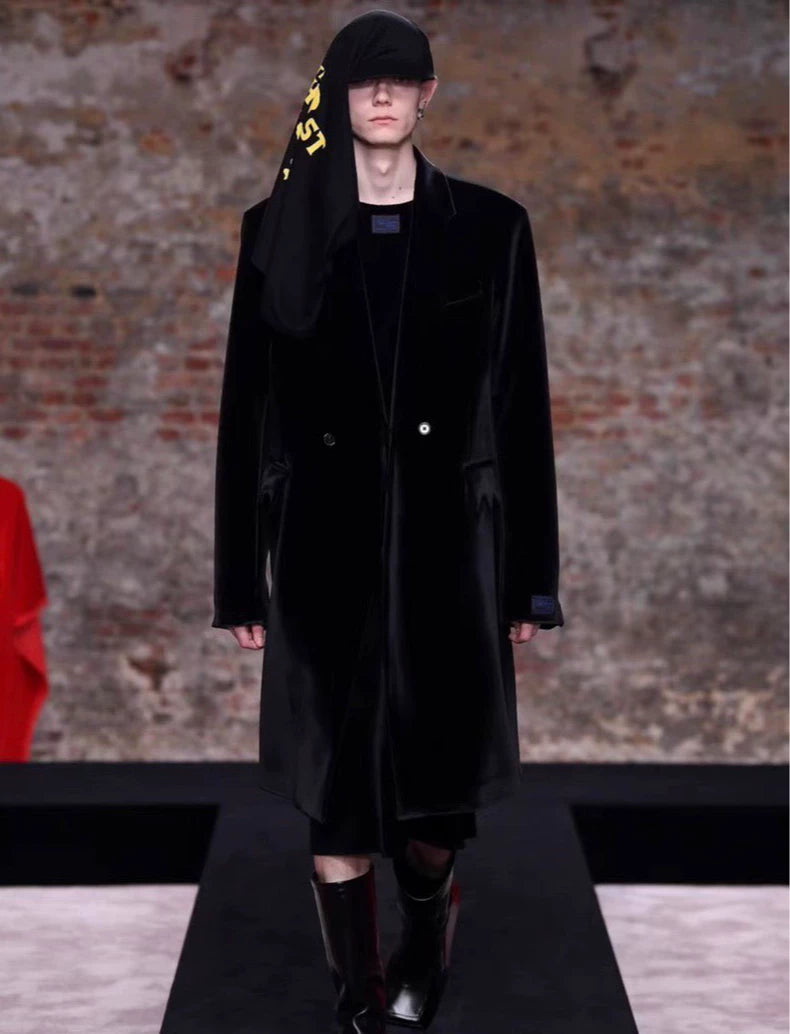 Raf Simons Velvet Long Coat