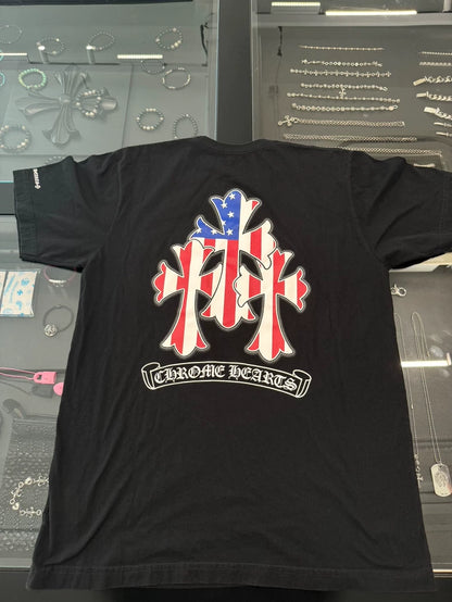 Chrome Hearts Black Graphic Short Sleeve Tee-yf