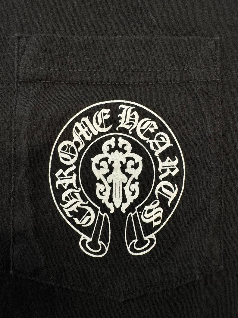 Chrome Hearts Black Graphic Short Sleeve Tee-yf