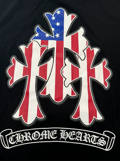 Chrome Hearts Black Graphic Short Sleeve Tee-yf