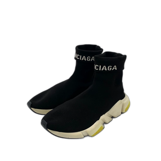 Balenciaga Logo Sock Sneakers Black Size 40