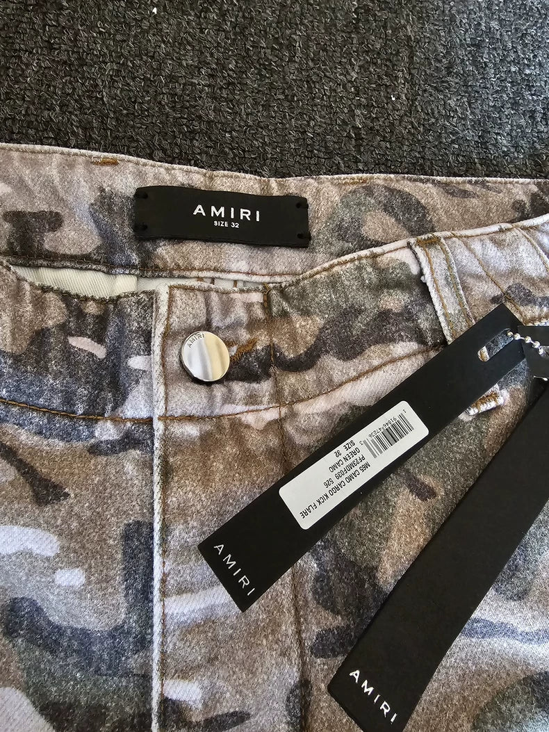 Amiri Washed Camo Wide-Leg Jeans-yf