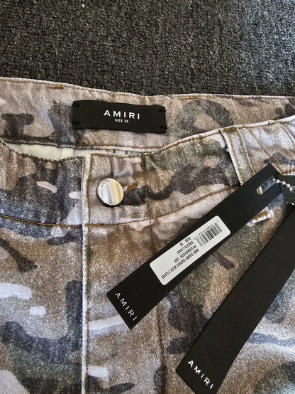 Amiri Washed Camo Wide-Leg Jeans-yf