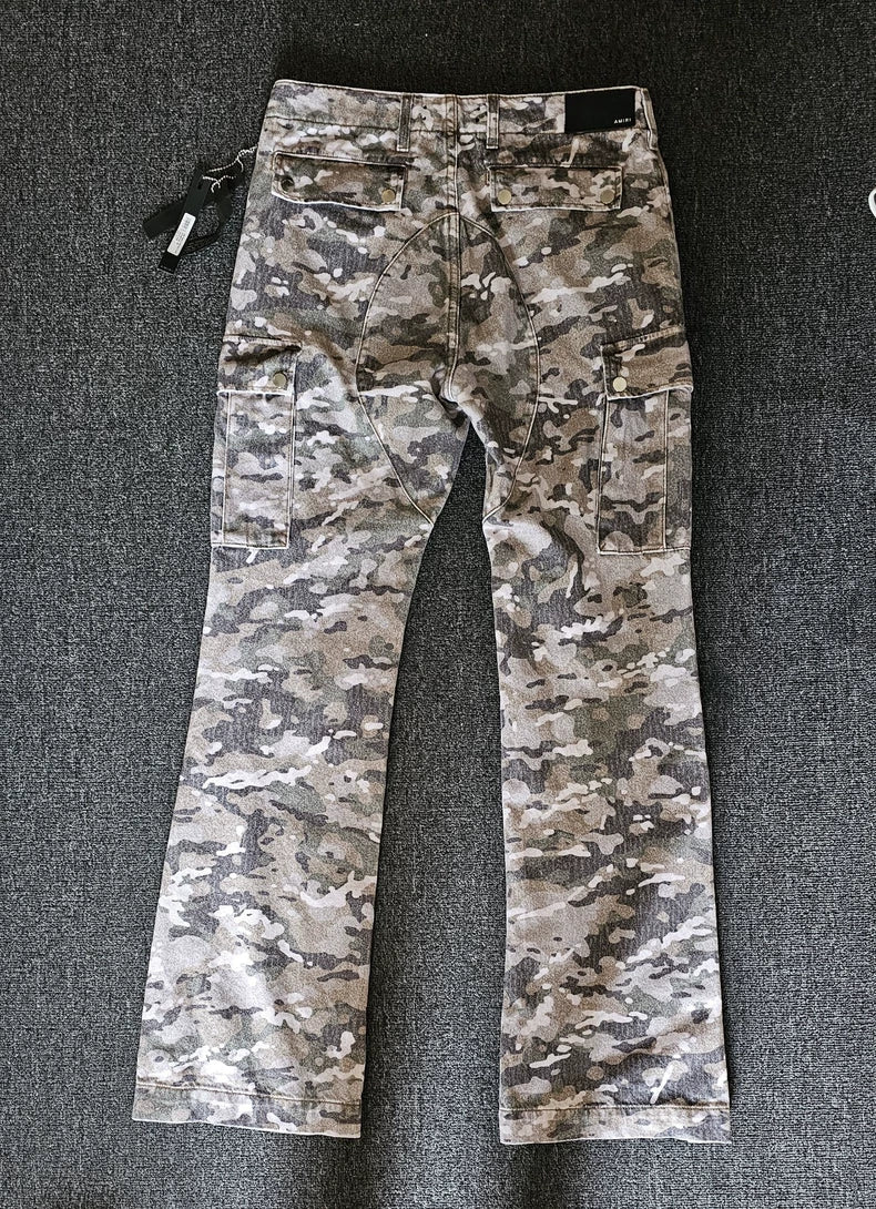 Amiri Washed Camo Wide-Leg Jeans-yf