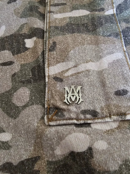 Amiri Washed Camo Wide-Leg Jeans-yf