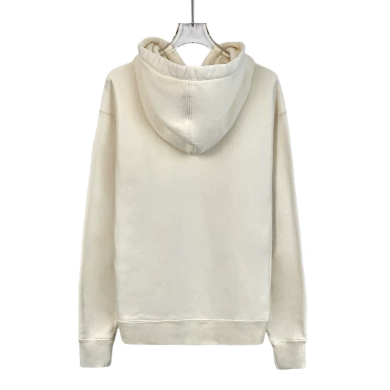 Gucci Beige Letter Print Hooded Sweatshirt