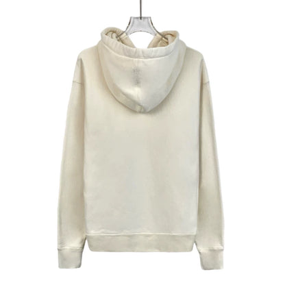 Gucci Beige Letter Print Hooded Sweatshirt