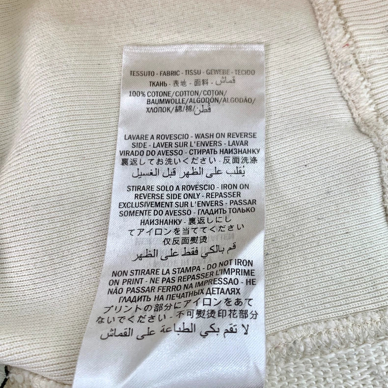 Gucci Beige Letter Print Hooded Sweatshirt