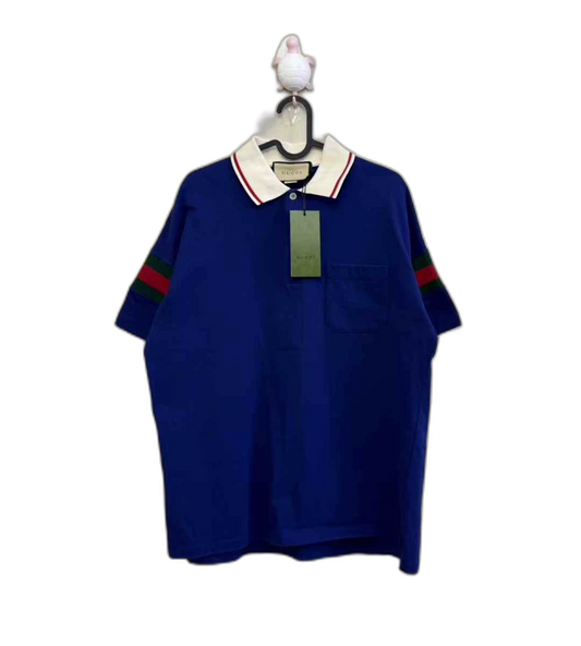 Gucci Blue Short Sleeve Polo Shirt