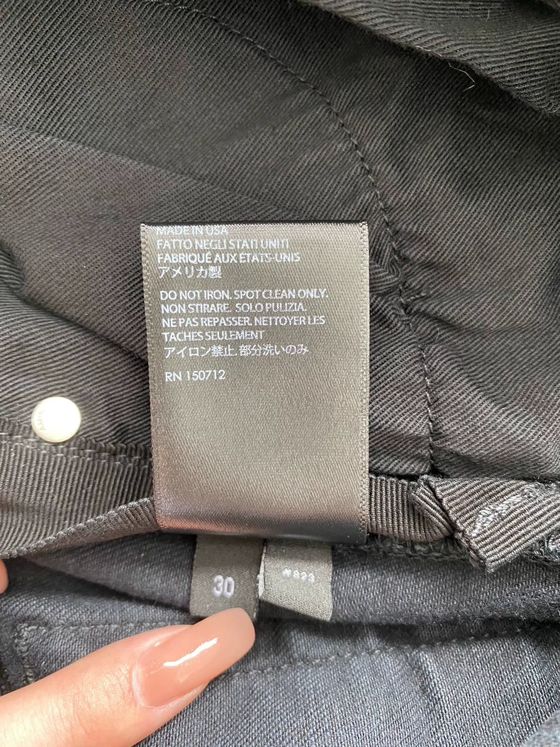 Amiri Black and Pink Inlaid Denim Pants