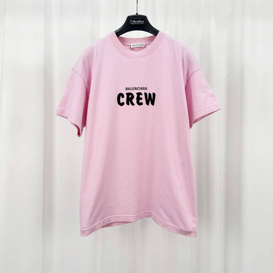 Balenciaga CREW Print Short Sleeve T-Shirt-yf