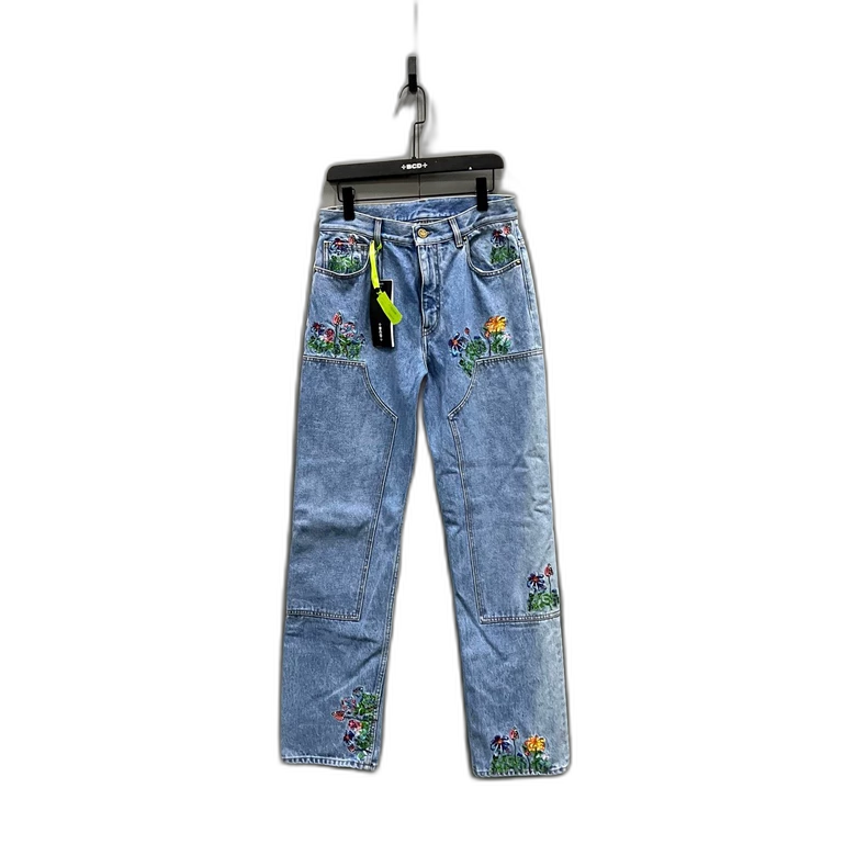 Louis Vuitton Floral Embroidered Denim Pants