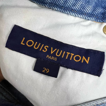 Louis Vuitton Floral Embroidered Denim Pants