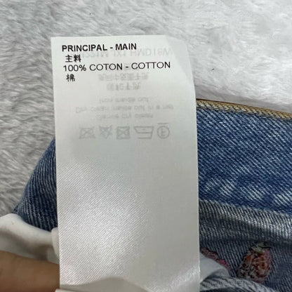 Louis Vuitton Floral Embroidered Denim Pants
