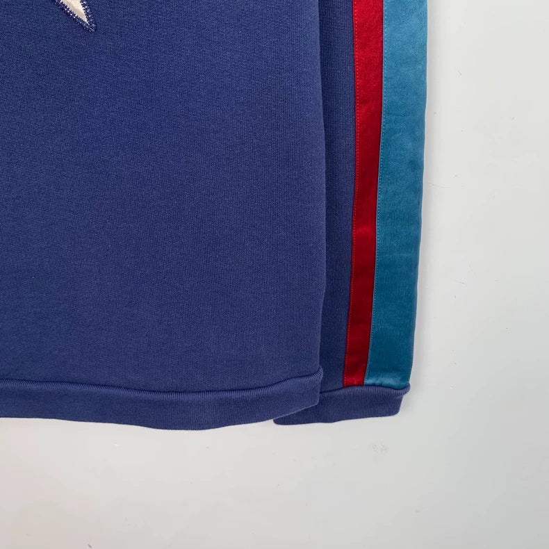 Gucci Blue Star Embroidered Cotton Sweatshirt