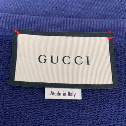 Gucci Blue Star Embroidered Cotton Sweatshirt