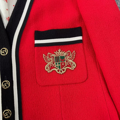 Gucci Embroidered Red Badge Jacket