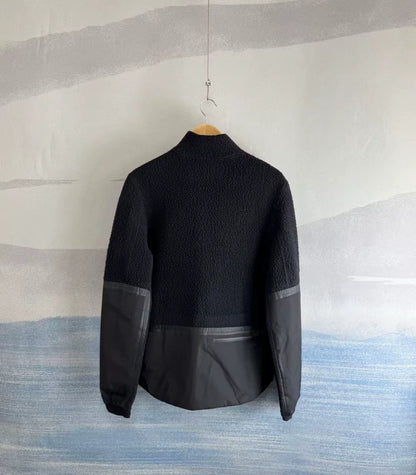 Prada Black Fleece Jacket with Logo