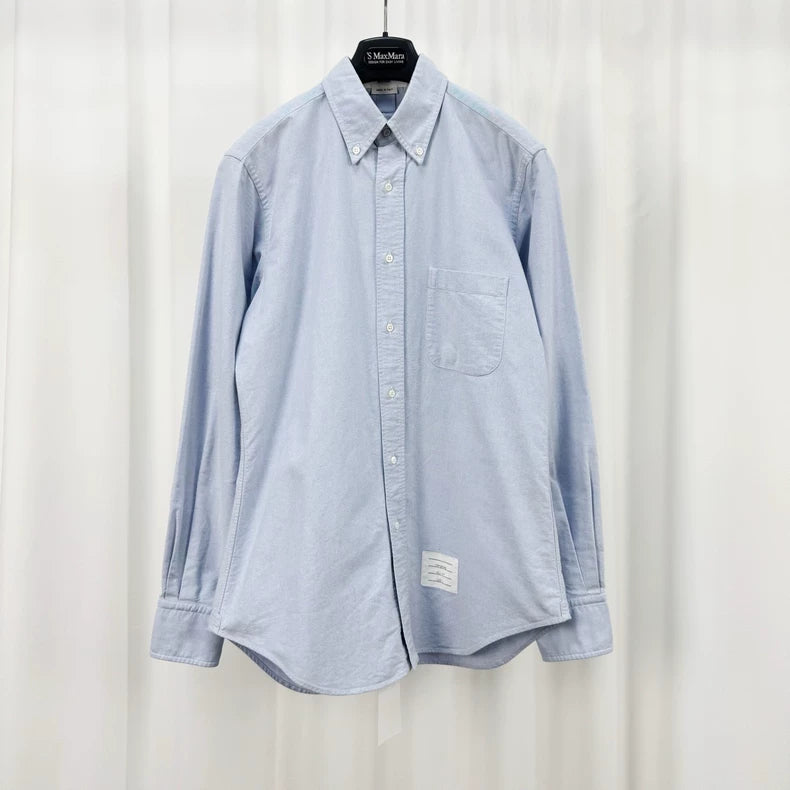 Thom Browne Light Blue Button-Up Shirt-yf