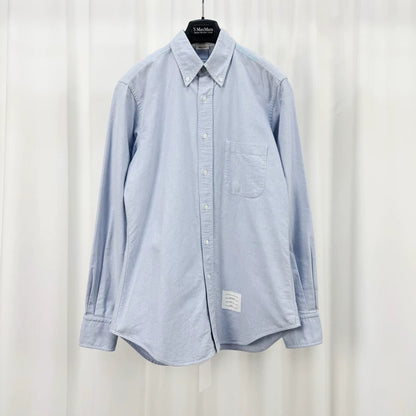 Thom Browne Light Blue Button-Up Shirt-yf